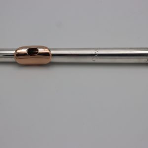 Weissman McKenna flute headjoint featuring gold-plated lip plate
